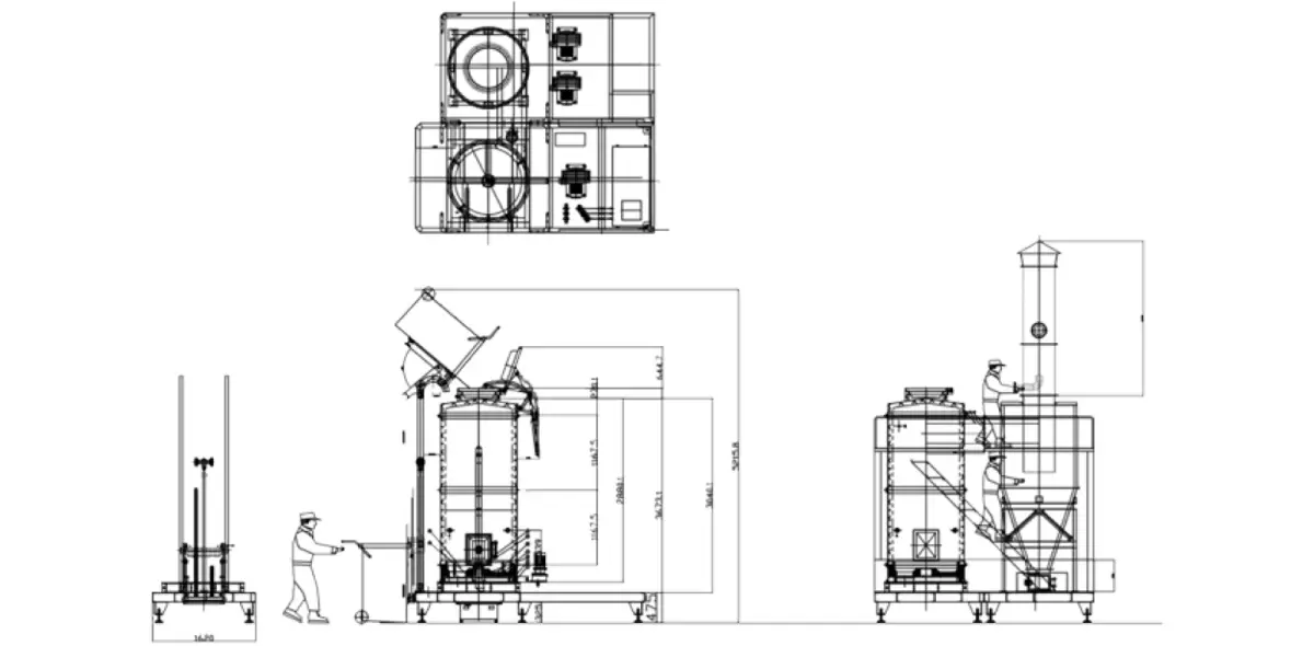 Elevation drawing of the GREENASH 7 line