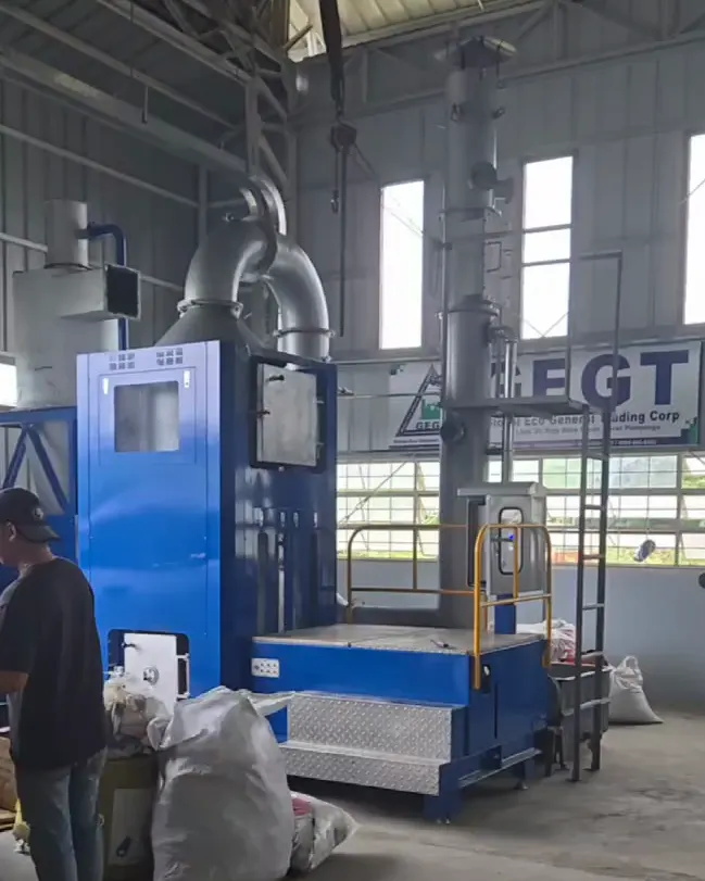 GREENASH 5 with its stack and pollution-control unit