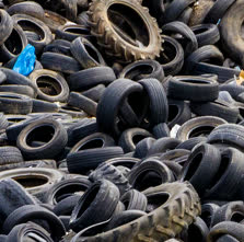 Pile of used tires